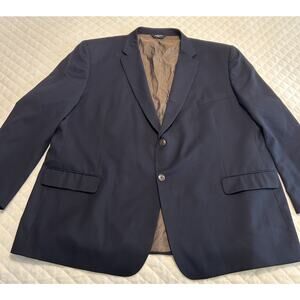 Joseph & Feiss Gold Men’s 56R Navy Blazer 100% Wool Suit Jacket Blue Sports Coat